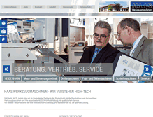 Tablet Screenshot of haas-werkzeugmaschinen.de